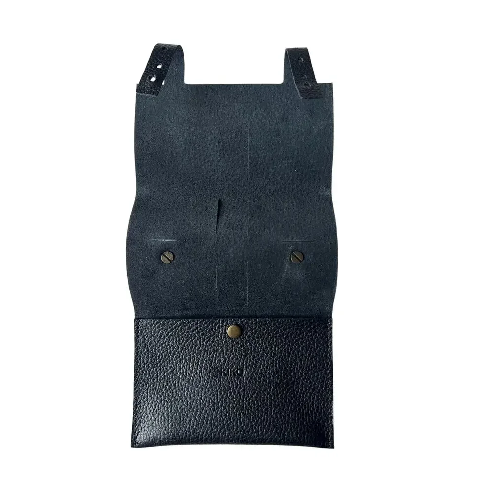 NEW KIKO MEN'S LEATHER Trifold Black WALLET Fast Shipping